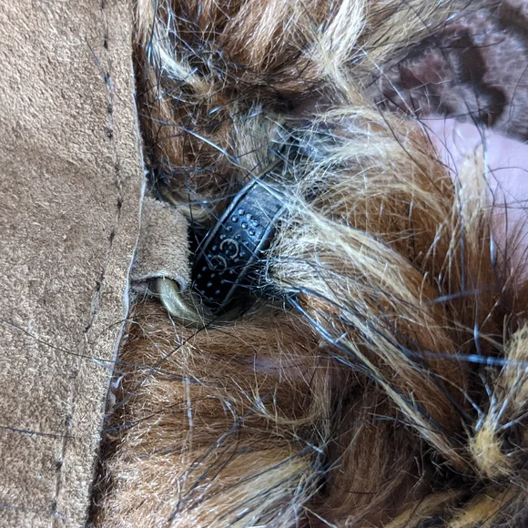 ✌️Penny Lane Brown Faux Fur Trimmed Women's Suede Leather Jacket 🎸 - Picture 9 of 15